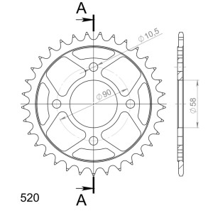 Corona Supersprox acero Honda 520 x 33