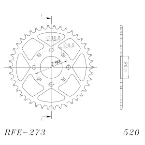 Corona Supersprox acero KTM 520 x 45
