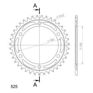 Corona Supersprox acero Yamaha 525 x 39