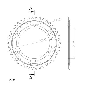 Corona Supersprox acero Yamaha 525 x 42