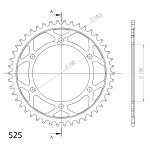 Corona Supersprox acero Yamaha 525 x 46