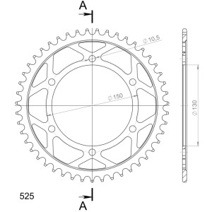 Corona Supersprox acero Honda 525 x 47