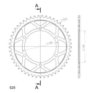 Corona Supersprox acero Honda 525 x 49