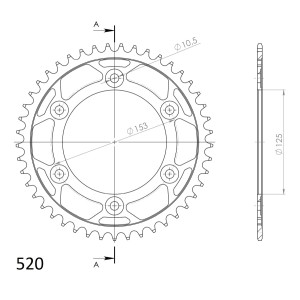 Corona Supersprox acero Honda 520 x 45