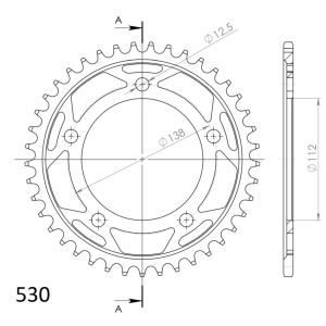 Corona Supersprox Acero Honda 530 X 40