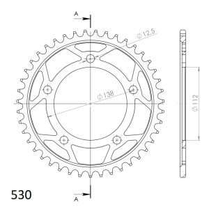 Corona Supersprox acero Honda 530 x 43
