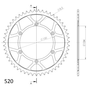 Corona Supersprox acero Kawasaki 520 x 50