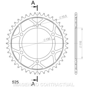 Corona Supersprox acero Yamaha 525 x 42