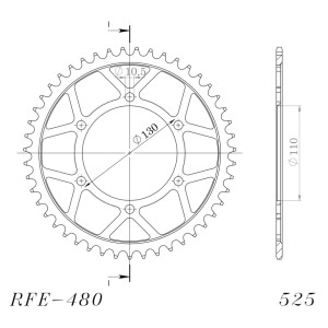 Corona Supersprox acero Yamaha 525 x 45