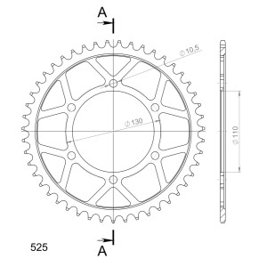 CORONA SUPERSPROX ACERO SUZUKI 520 X 50