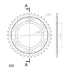 Corona Supersprox acero Kawasaki 520 x 38