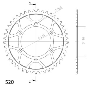 Corona Supersprox acero Kawasaki 520 X 45