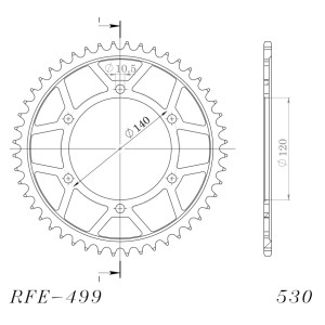 Corona Supersprox acero Kawasaki - Suzuki 530 x 48