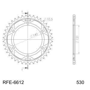 Corona Supersprox acero Cagiva 530 x 40