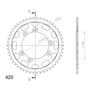Corona Supersprox acero Beta 420 x 50