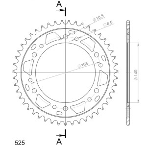 Corona Supersprox acero BMW 525 x 47