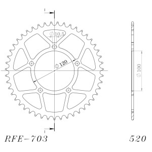 Corona Supersprox acero Aprilia 520 x 44