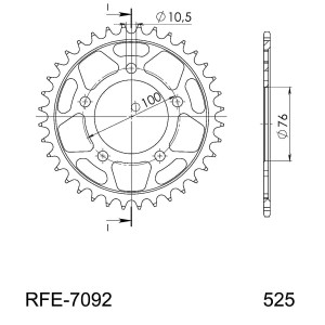 CORONA SUPERSPROX ACERO BENELLI 525 x 44