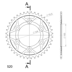 Corona Supersprox acero Ducati 520 x 40