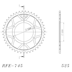 Corona Supersprox acero Ducati 525 x 43