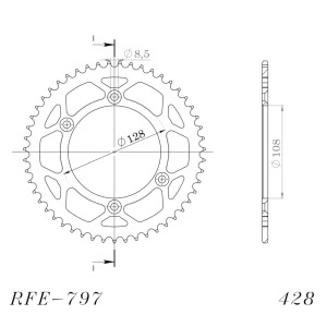 Corona Supersprox acero Suzuki 428 x 51