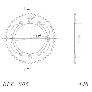 Corona Supersprox acero Suzuki 428 x 50