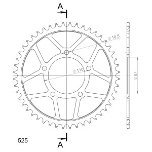 Corona Supersprox acero Suzuki 525 x 48