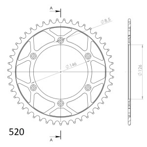 Corona Supersprox acero Suzuki 520 x 47