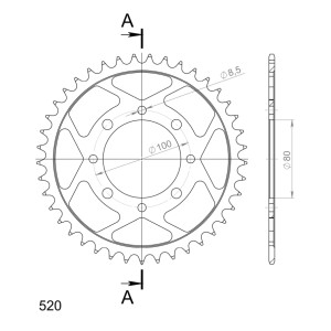 Corona Supersprox acero Suzuki 520 x 41