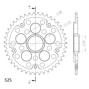 Corona Supersprox Stealth Negra 525 x 42