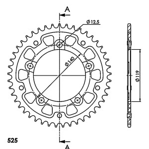 Corona Supersprox Stealth Negra 44 D