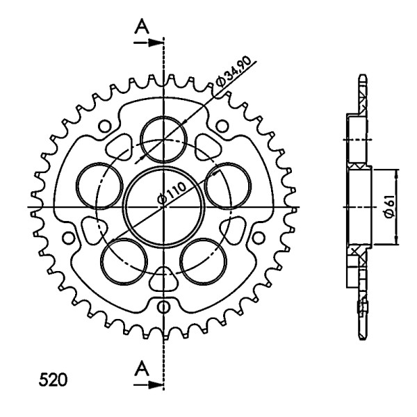 Corona Supersprox Stealth Negra 41 D