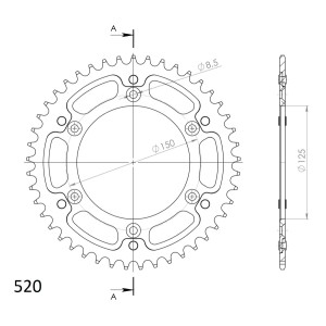 Corona Supersprox Stealth Negra 520 x 46
