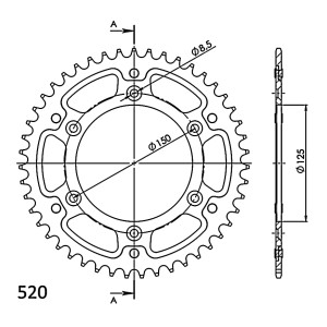 Corona Supersprox Stealth Negra 520 x 47