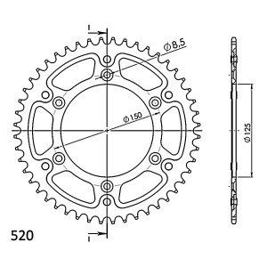 Corona Supersprox Stealth Negra 520 x 49