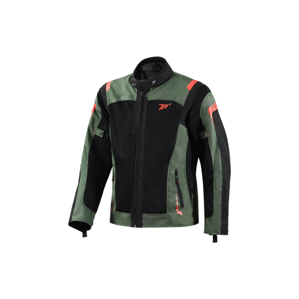 CHAQUETA SD-JT66 SAHARA HOMBRE VERDE MILITAR/ROJO