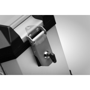 Maleta de aluminio TRAX ADV L 45 l. Derecho. Negro.