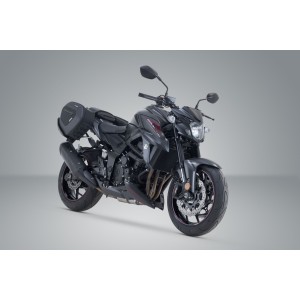 Set de alforjas PRO BLAZE H Negro. Suzuki GSR750 (11-16)/ GSX-S750 (16-).