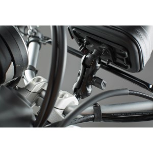 Brazo con rótula giratoria Negro. 3 pulgadas / 7,62 cm.