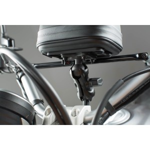 Brazo con rótula giratoria Negro. 3 pulgadas / 7,62 cm.