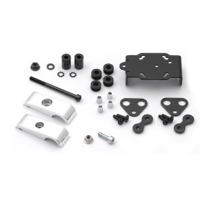 Soporte GPS para manillar antisacudida Nonshock Para manillar de 1" (Ø 25,4 mm). Plateado. Pulido.