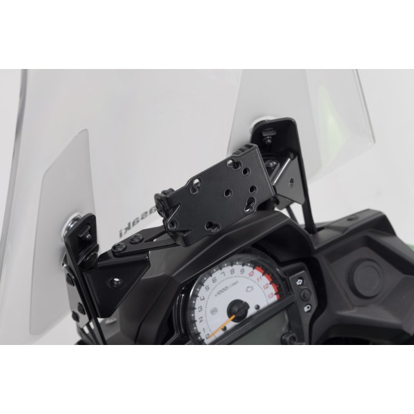 Soporte GPS para salpicadero Negro. Kawasaki Versys 650 (14-21).