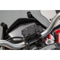 Soporte GPS para manillar Negro. Moto Guzzi V85 TT (19-23).