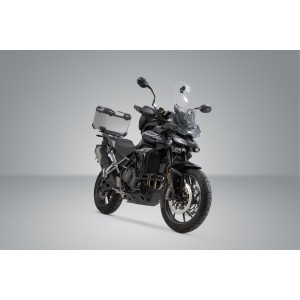 Sistema topcase TRAX ADV Plateado. Triumph Tiger 900 (19-) / 1200 (22-).