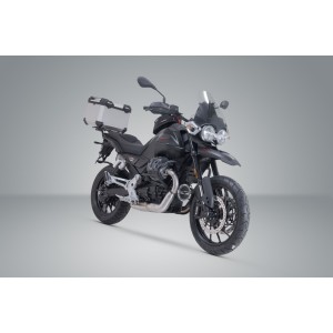 Sistema topcase TRAX ADV Plateado. Moto Guzzi V85 Strada (24-).