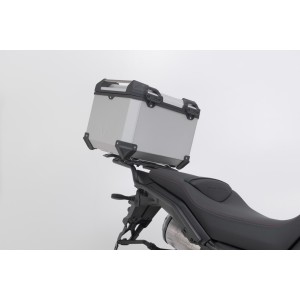 Sistema topcase TRAX ADV Plateado. Moto Guzzi V85 Strada (24-).