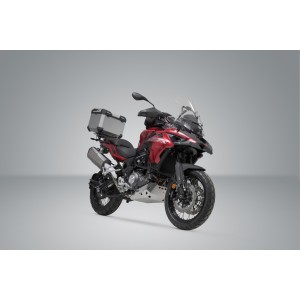 Sistema topcase TRAX ADV Plateado. Benelli TRK 502 X.