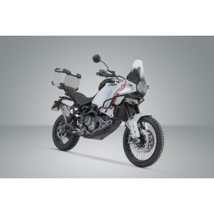 Sistema topcase TRAX ADV Plateado. Ducati DesertX (22-) / Rally (23-).