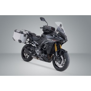 Sistema de maletas TRAX ADV Plateado. 45/45 litros. Suzuki GSX-S1000GX (23-).
