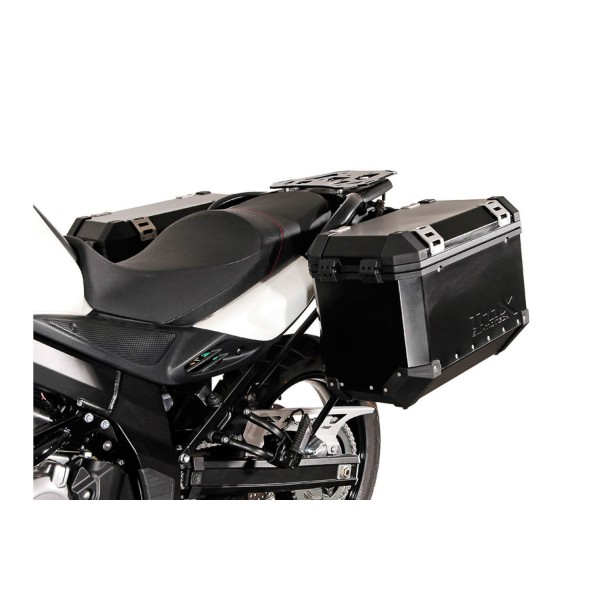 Soportes laterales EVO Negro. Suzuki DL 650 (11-16).